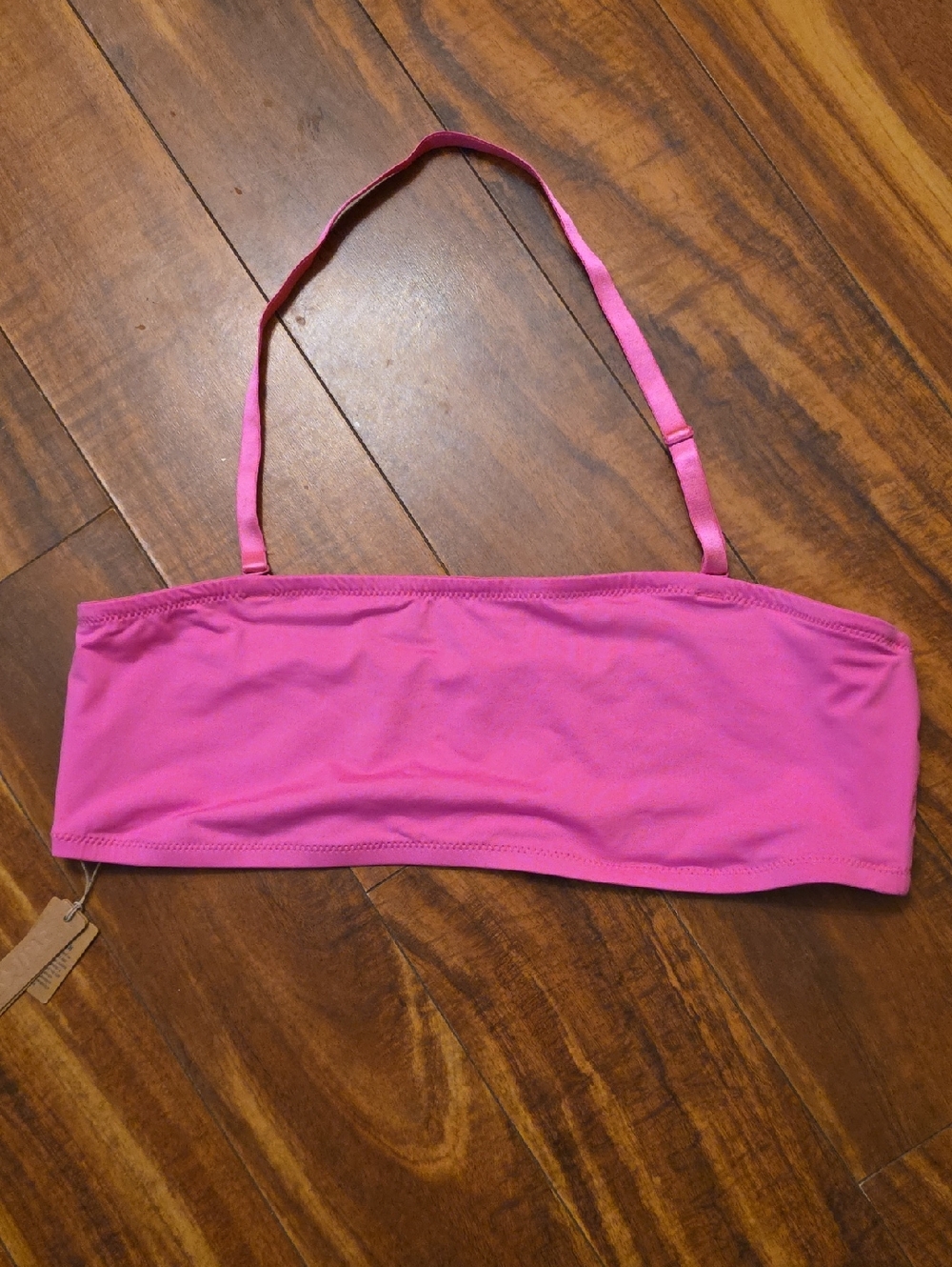 SKIMS Pink Bandeau Swim Top